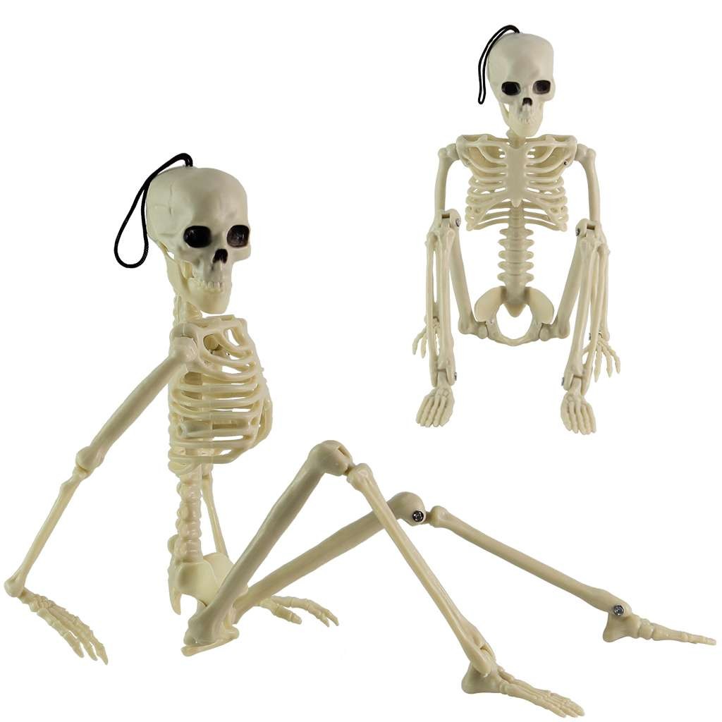 Halloween Human Skeleton Oversized Poseable Size Life Decoration Party Prop 41cm
