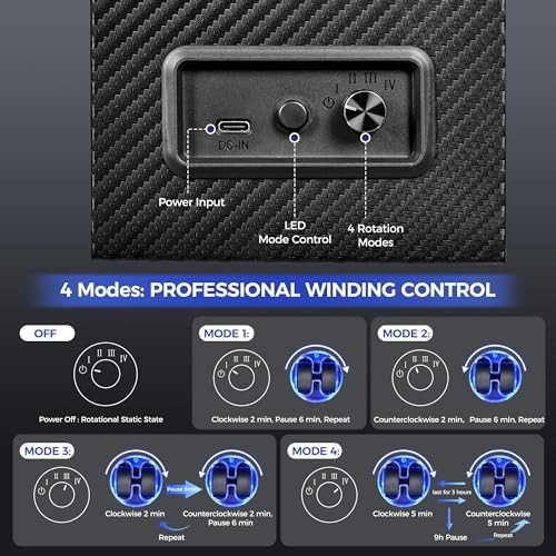 Watch Winder for Automatic Watches, 4 Modes Double Automatic Watch Winder box