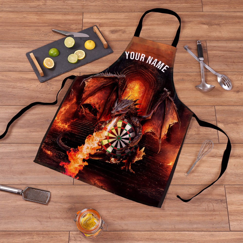 Personalised Dragon Darts - Splashproof - Novelty Apron