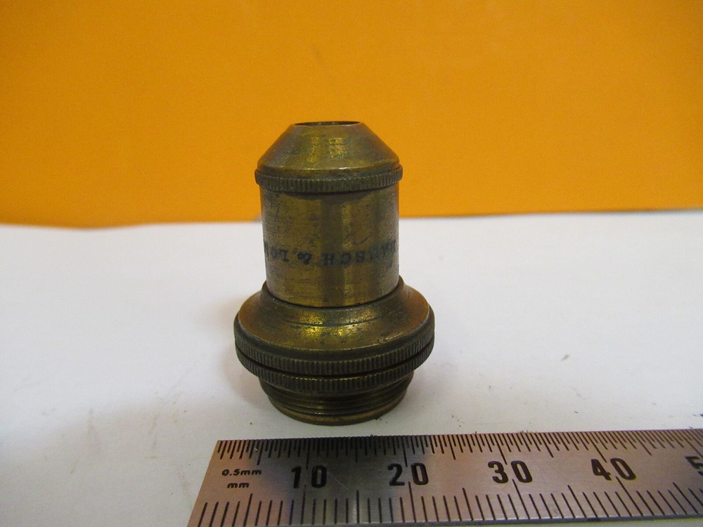 ANTIQUE  BRASS BAUSCH LOMB OBJECTIVE 2/3 MICROSCOPE PART AS PICTURED S4-B-39