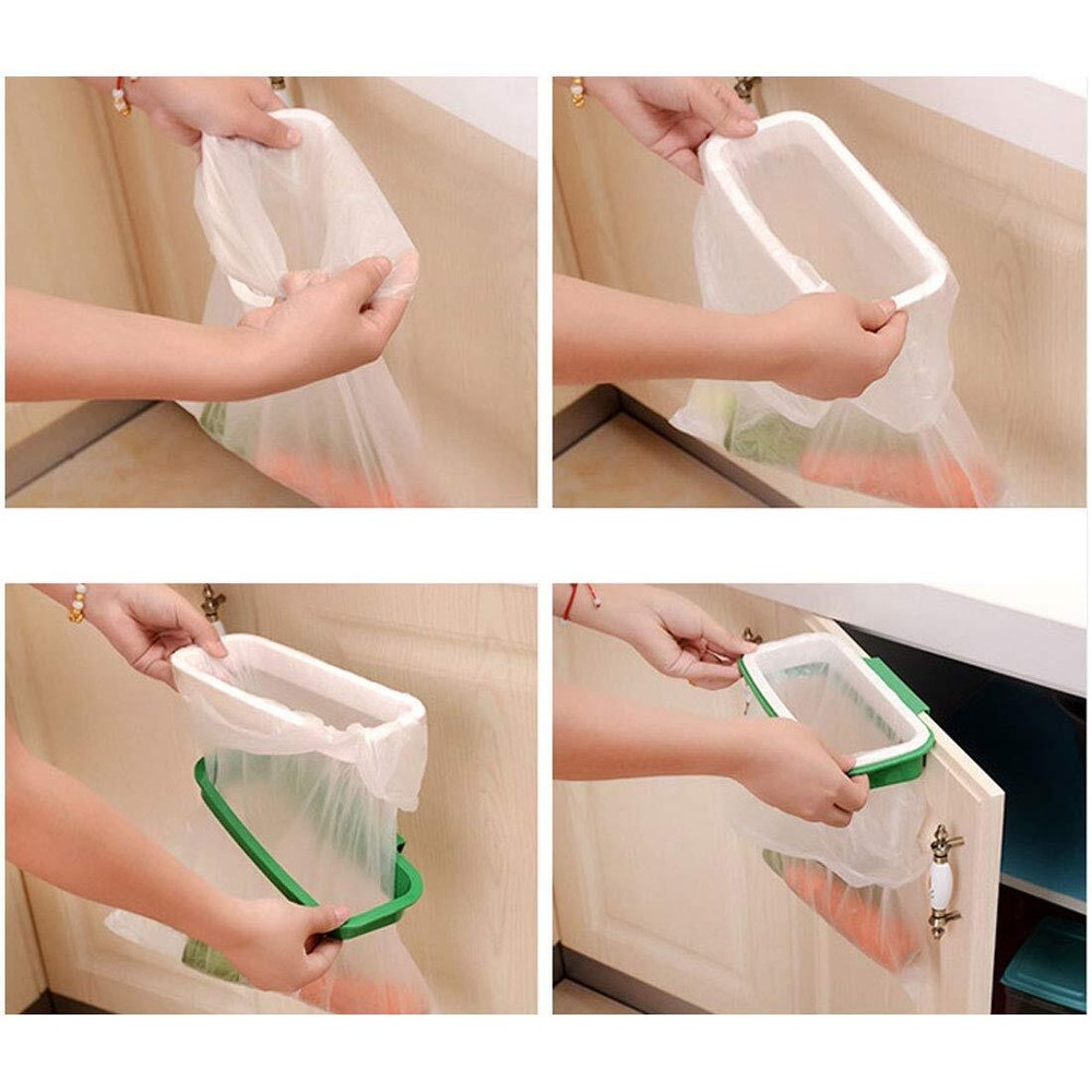 Office Garbage Bag Holder with Trash Bin Storage Rack