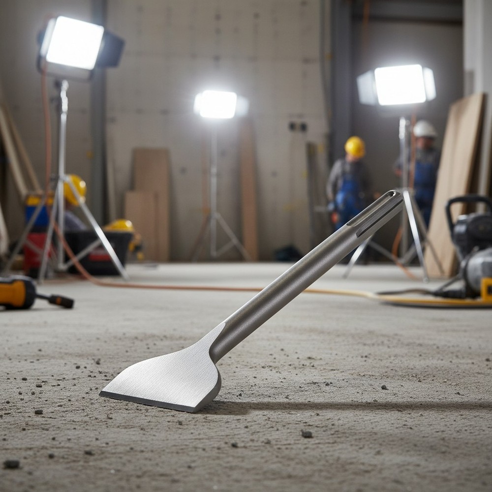 12-Inch SDS Max Compatible Scaling Chisel with Angled Design for Easy Handling