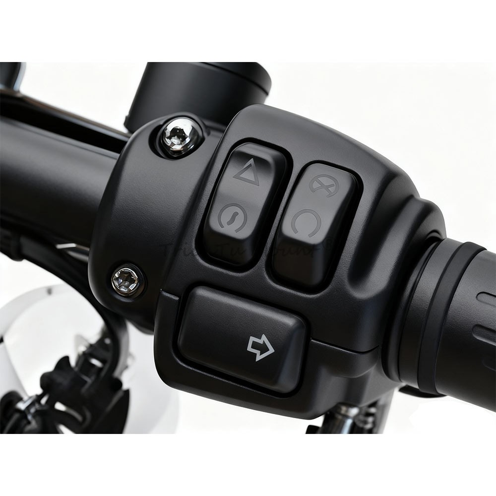 Handlebar Switch Housing Covers Hand Control Button Caps For Harley Dyna Softail