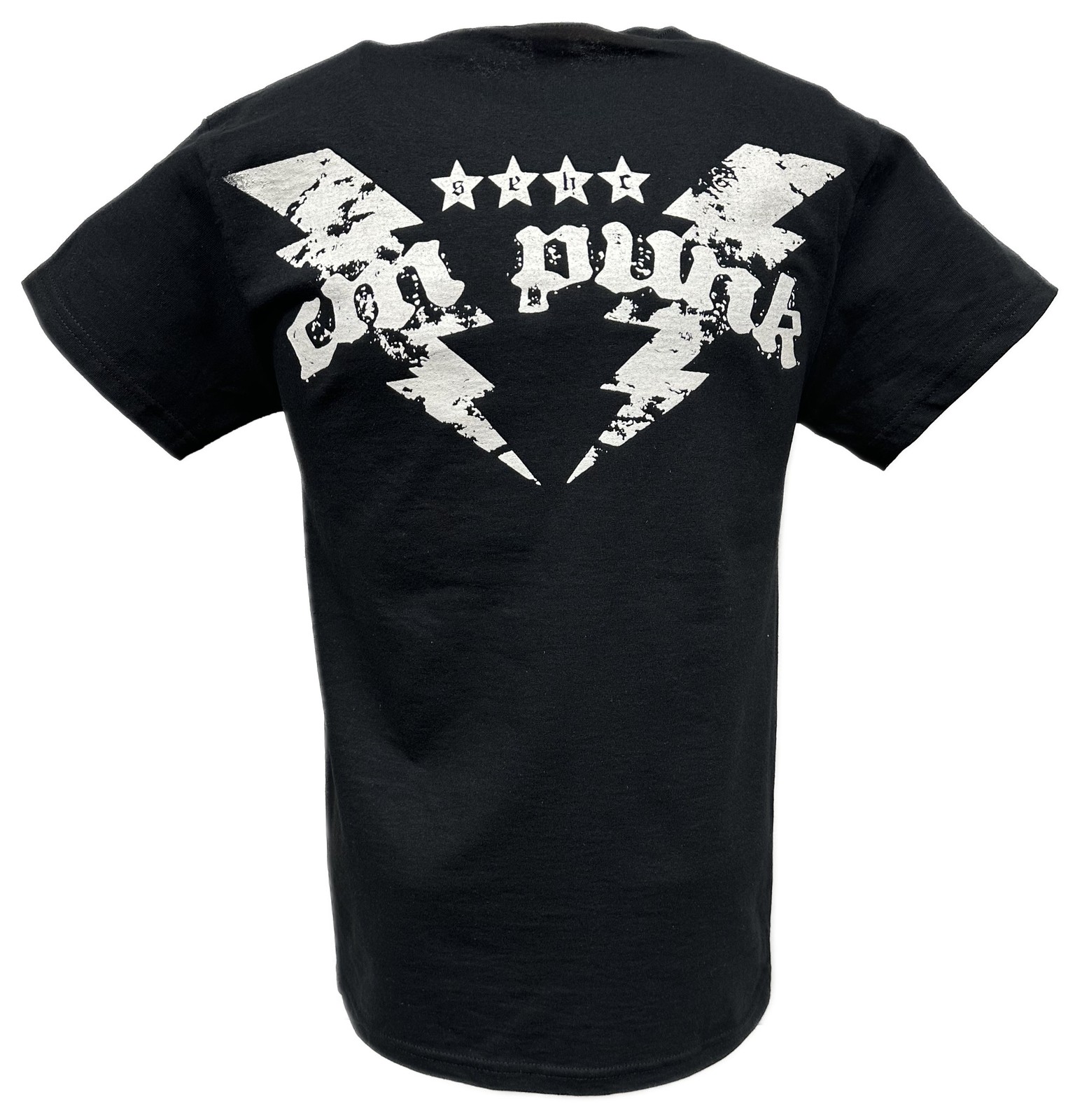 CM PUNK White Fists Mens Black T-shirt