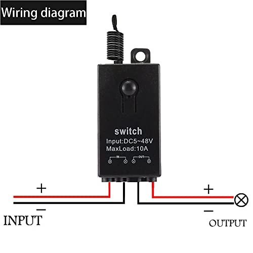 12v Wireless Switch,Mini Remote Control DC5-48V--10A relay