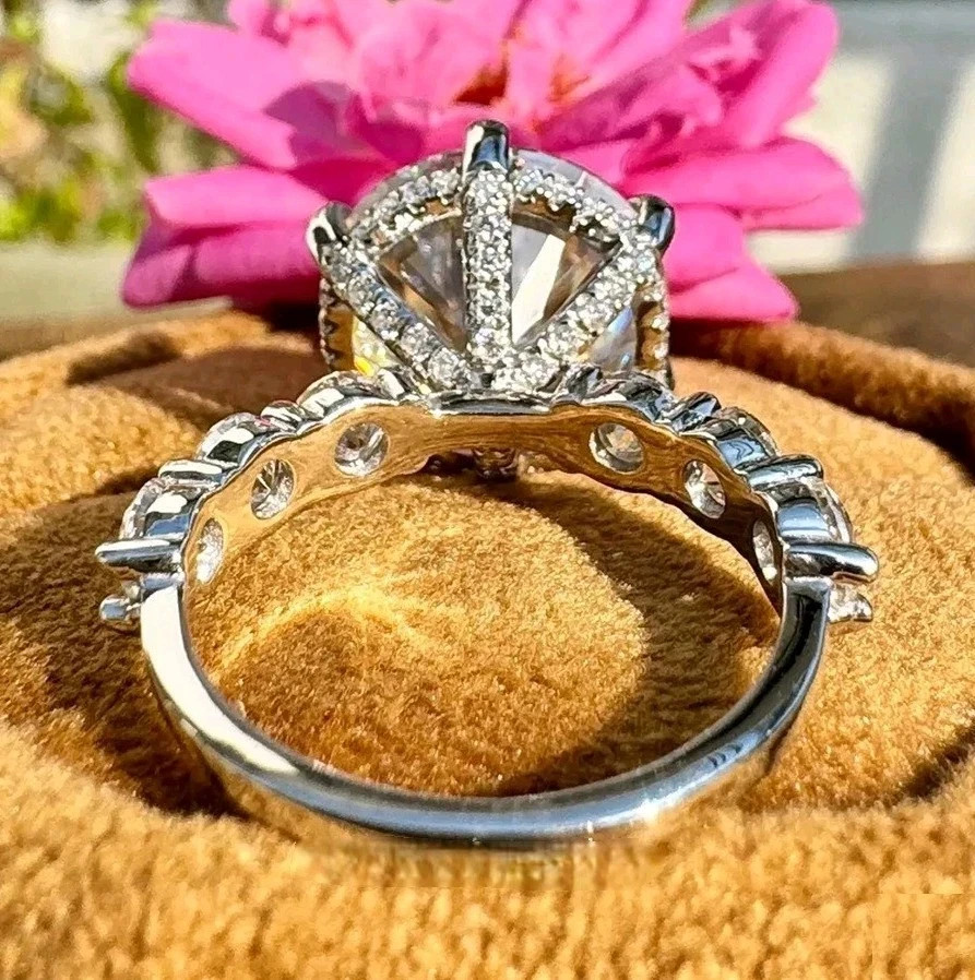 Certified 20 Ct White Diamond Solitaire Ring ! Free Diamond Studs