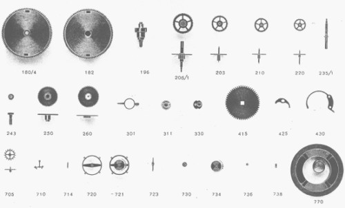 LeCoultre clock caliber 219 escape wheel #705