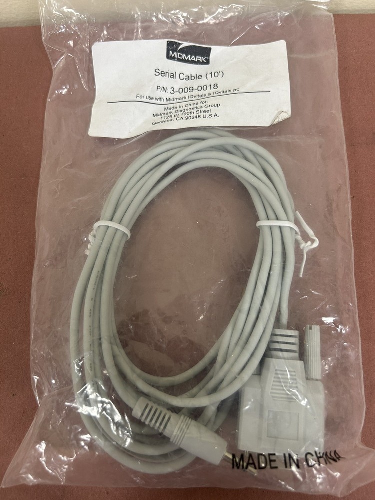 Midmark Serial Cable (10’) 3-009-0018
