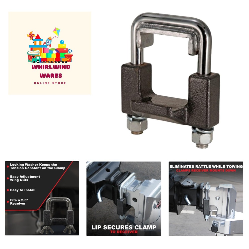 Universal Hollow & Solid Core Anti-Rattle Clamp for 2.5" Hitch