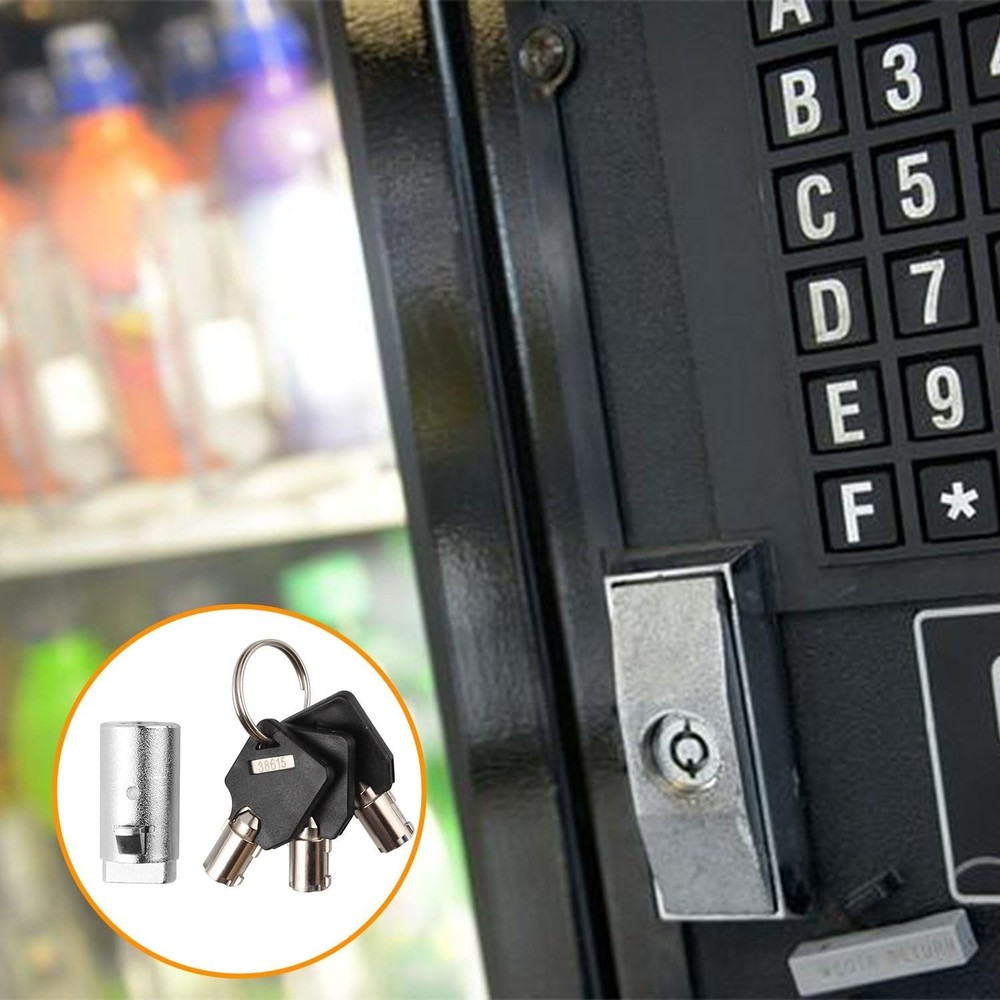 High Security Vending Locks for Coke & Snack Machines - 2 Pack, Durable & Secure