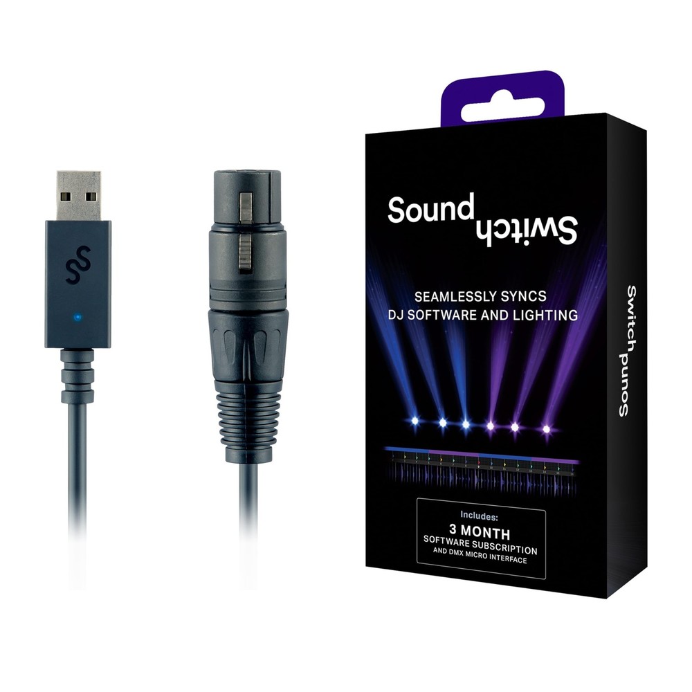 SoundSwitch Micro DMX Interface - Ultra-Compact USB to DMX Interface with 3-M...