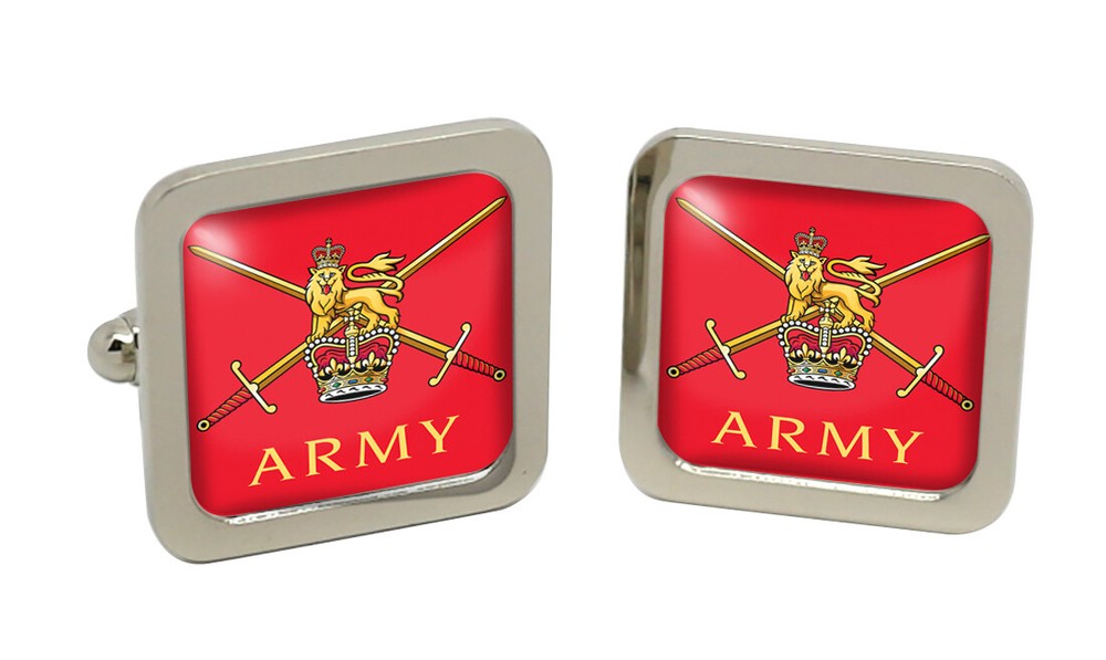 British Army Square Cufflinks in Box