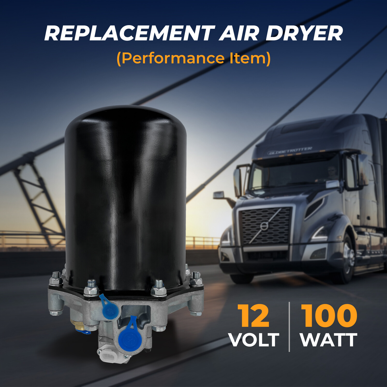 AD-9 Air Dryer 12V Replaces Bendix 065225 109685 Volvo 1091606 20991976 12 VOLT