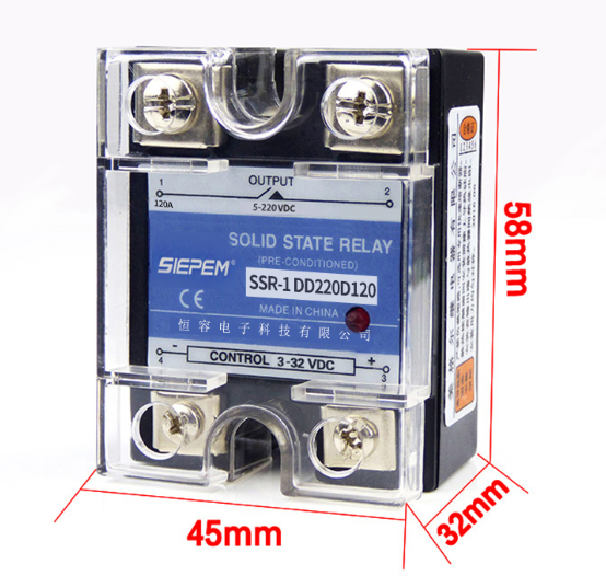 High Quality 60A Solid State Relay SSR DC-DC 60A 3V-32V DC 5V-220V DC
