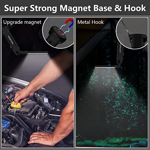 Working Light Portable, Rechargeable Work Lights with Magnetic Base Black*2