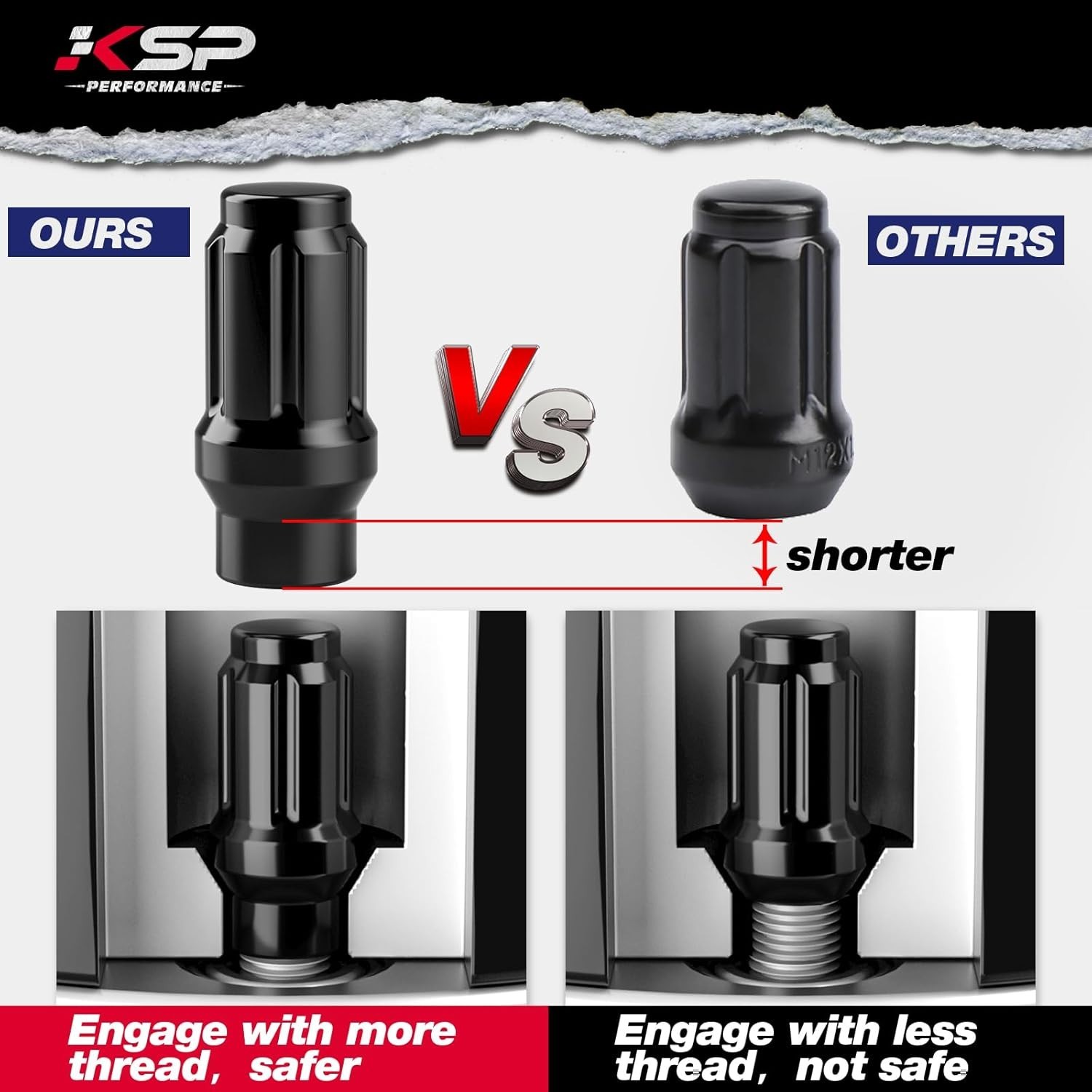 24PCS KSP M12x1.5 Extended Lug Nuts for Toyota Tacoma 4runner Lexus GMC FORD