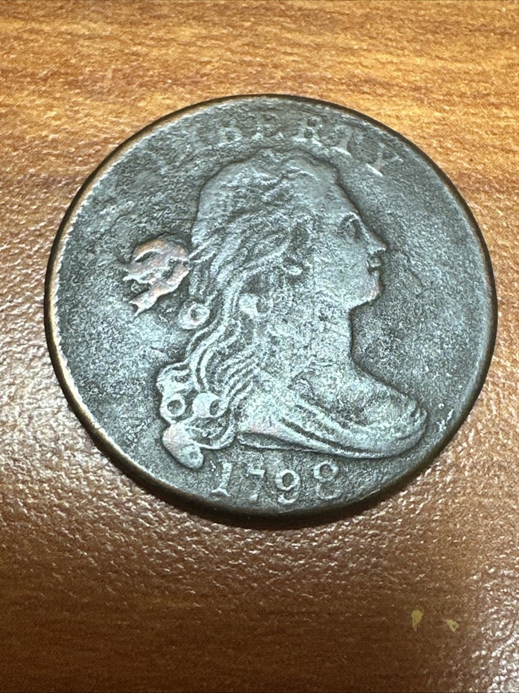 1798 Draped Bust Large Cent 1c 2nd Hairstyle