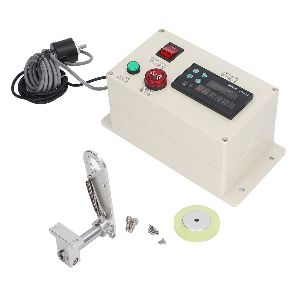 Digital Yard Meter Counter With Spring Bracket 6 Digit Roller Cable Wheel New