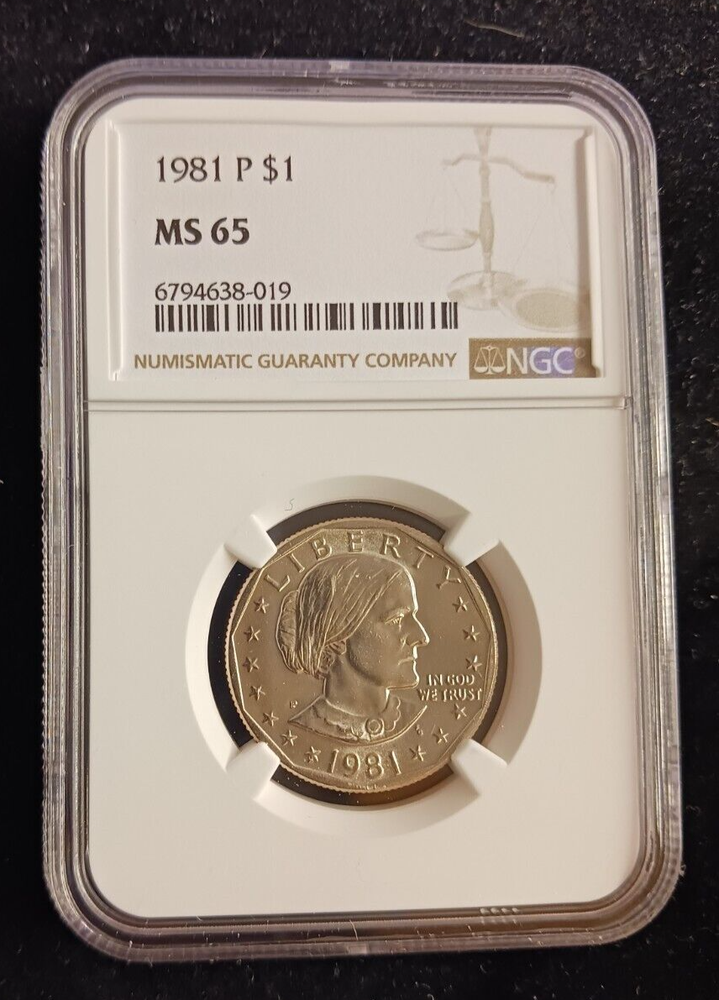1981(P) NGC MS 65 Susan B. Anthony Dollar Coin