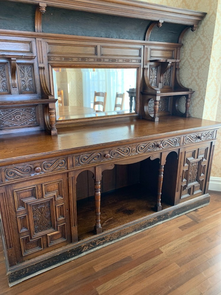 Antique Victorian Oak Sideboard
