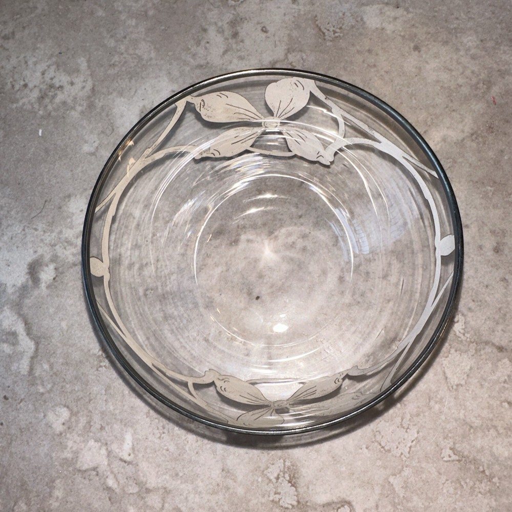 Five Antique Bowls Sterling Silver Overlay