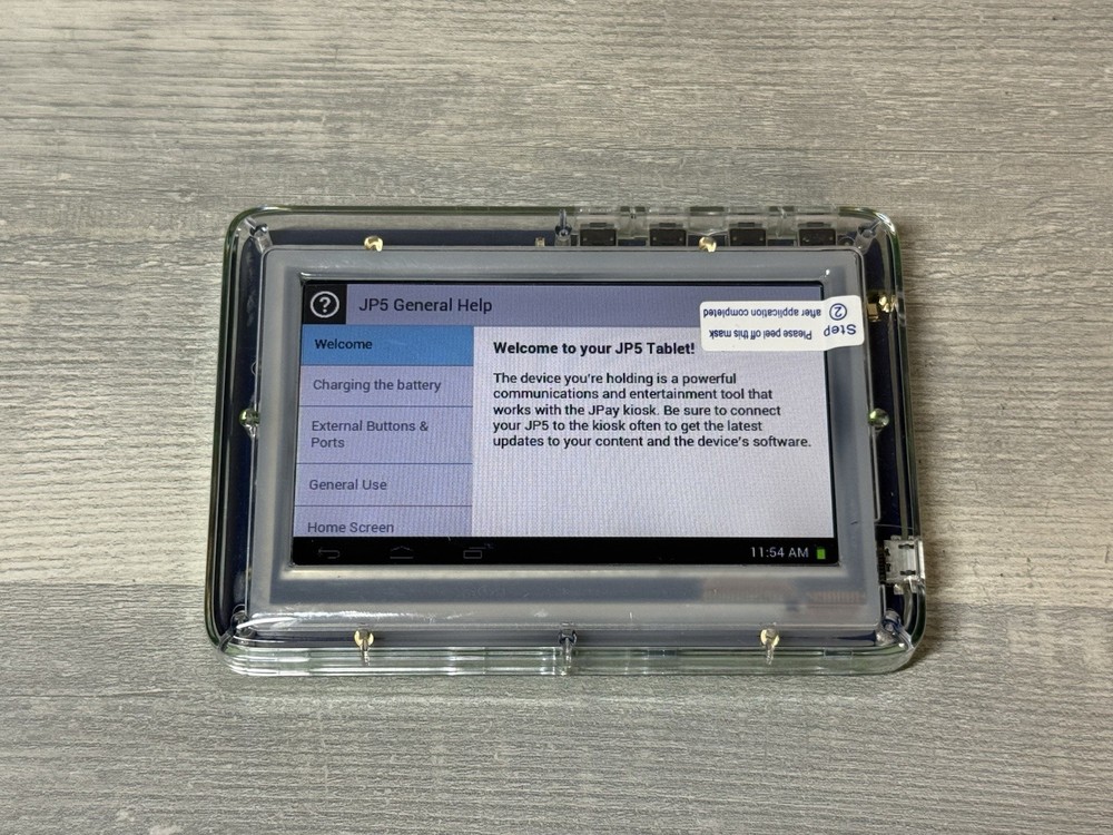 JPay JP5 Mini See Through Jail Prison Tablet (Battery Powered)