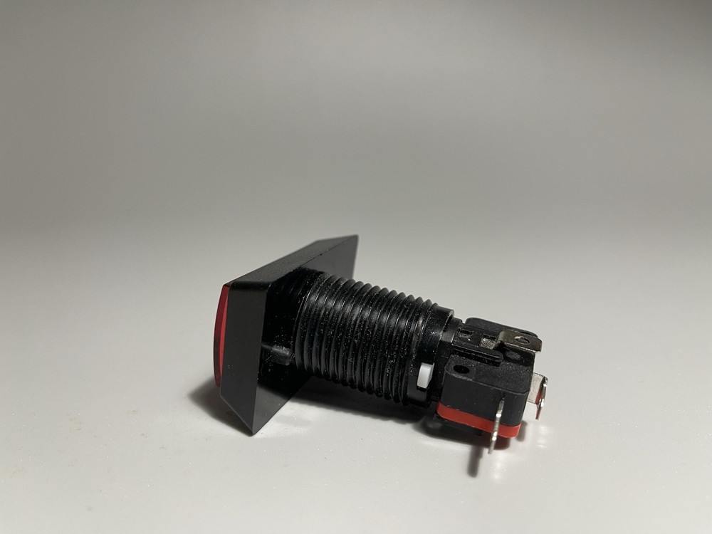 New Arcade Rectangle EXIT Button LED Push Illumilated With Microswitch