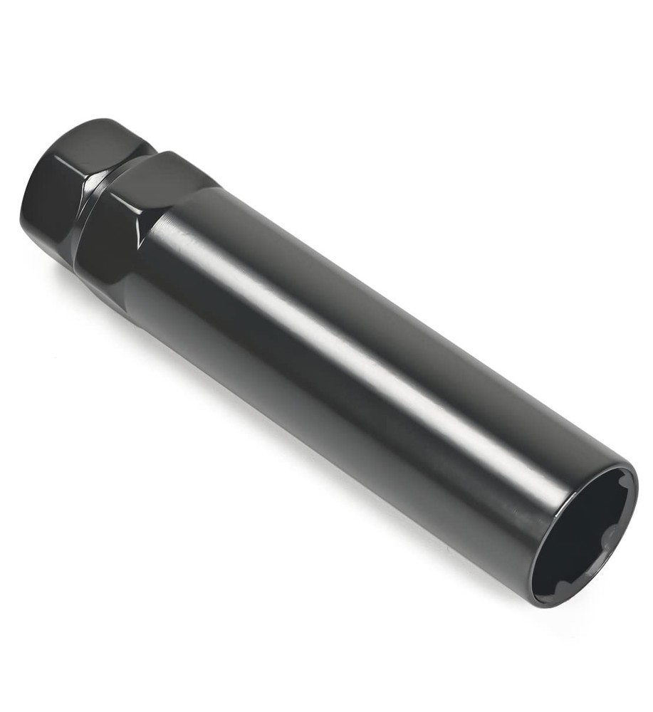 6 Spline Lug Nuts Socket Key - 17mm Hex Socket for Small Diameter 1 Pack Black