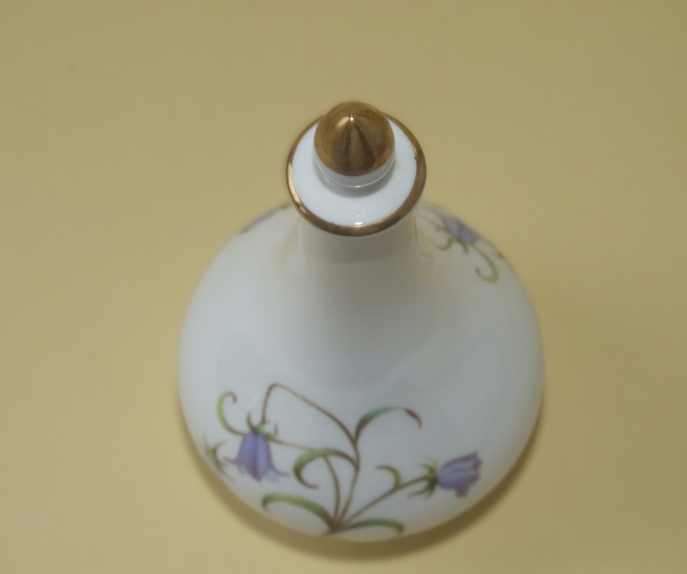 A Spode Campanula Perfume Bottle with Lid