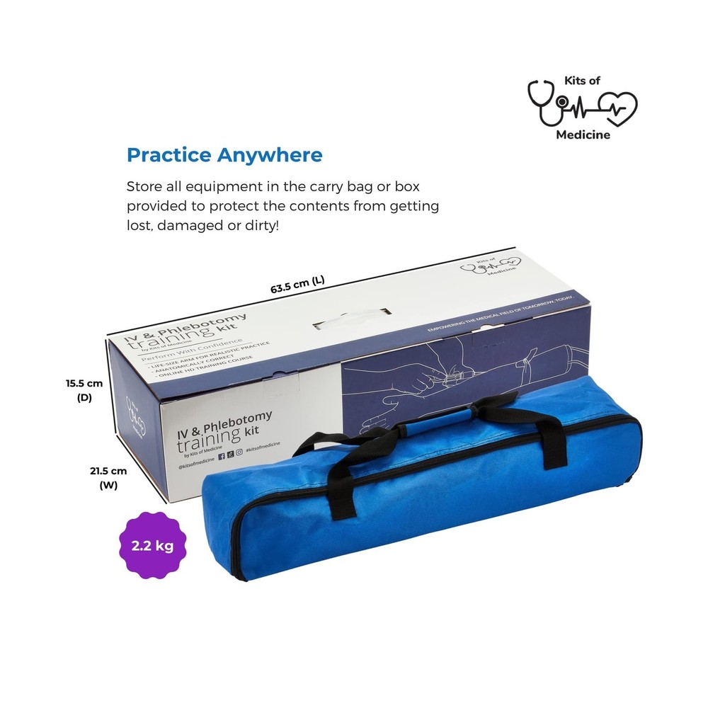 Phlebotomy Training Kit | IV, Venepuncture, Phlebotomy Arm Practice Kit | Phl...