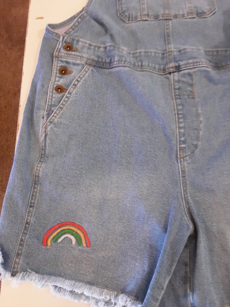 Target PRIDE RAINBOW Shortalls, Light Wash Overalls - Medium