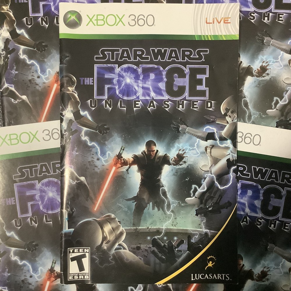 Star Wars The Force Unleashed Xbox 360 Instruction Manual Only