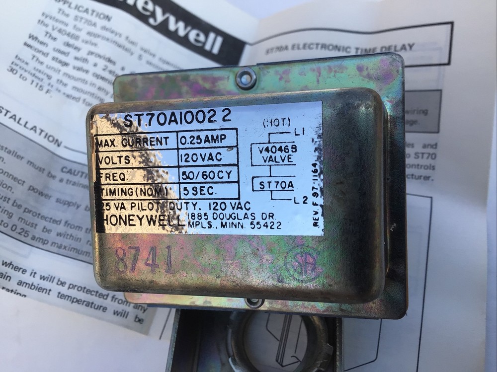 Honeywell Relay ST70A 1002