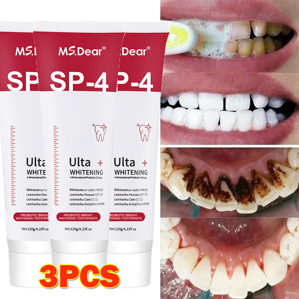 3Pcs SP-4 Probiotic Toothpaste, Sp-4 Toothpaste Whitening ,Remove yellow teeth