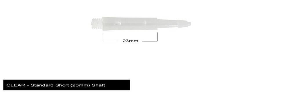 Harrows Clic Standard Short 2ba Dart Shafts - Clear