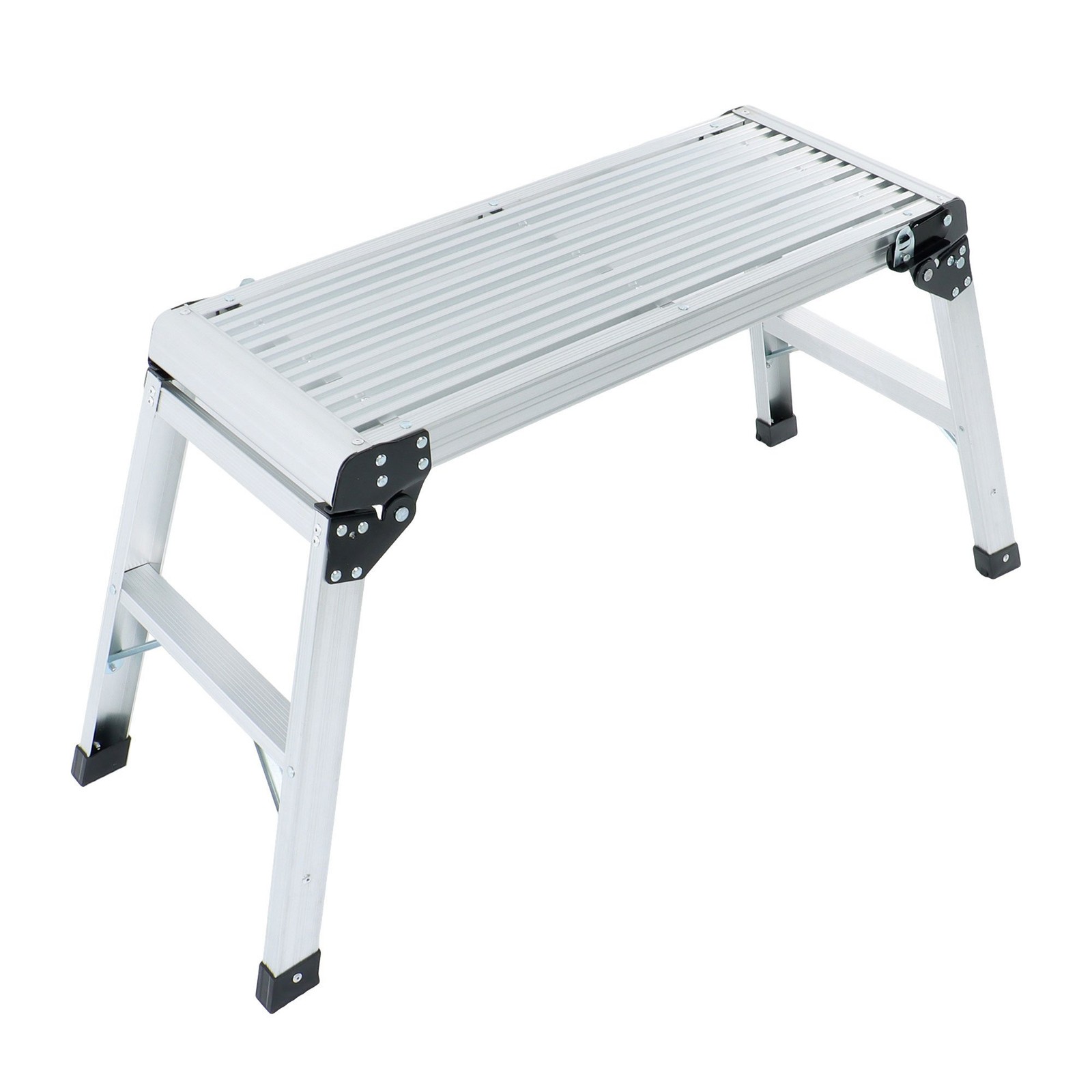 330lbs Aluminum Step Stool Non-slip Folding Work Platform Drywall Ladder