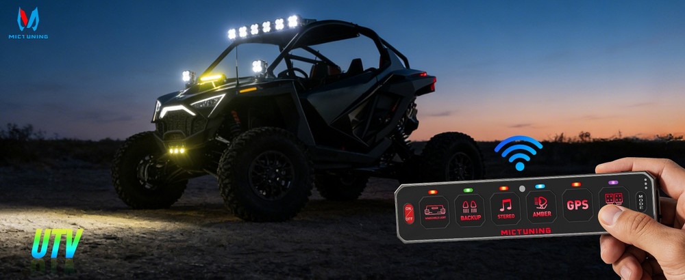 MICTUNING MS600 Wireless 6 Gang LED Touch Switch Panel Slim Circuit Relay System