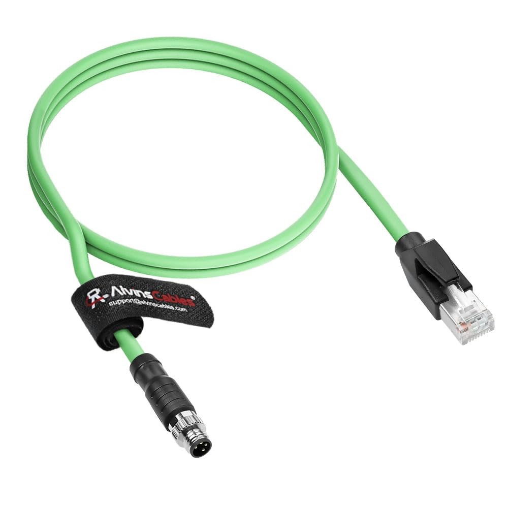 M8 A-Code 4 Pin to RJ45 Ethernet Cable Cat5e HighFlex Shielded for Beckhoff 33ft