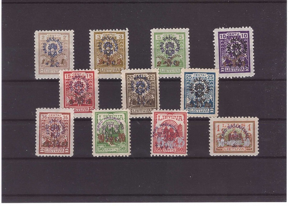 1926 Lithuania Mi 246-256 Second war orphans benefit issue, mint hinged