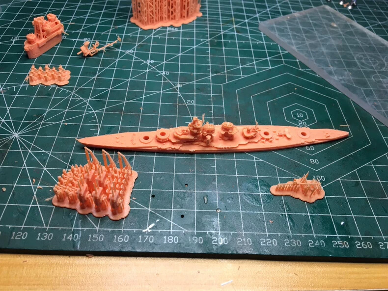 3D Printed 1/700/2000 German Battlecruiser Schlieffen Unpainted Model Kit