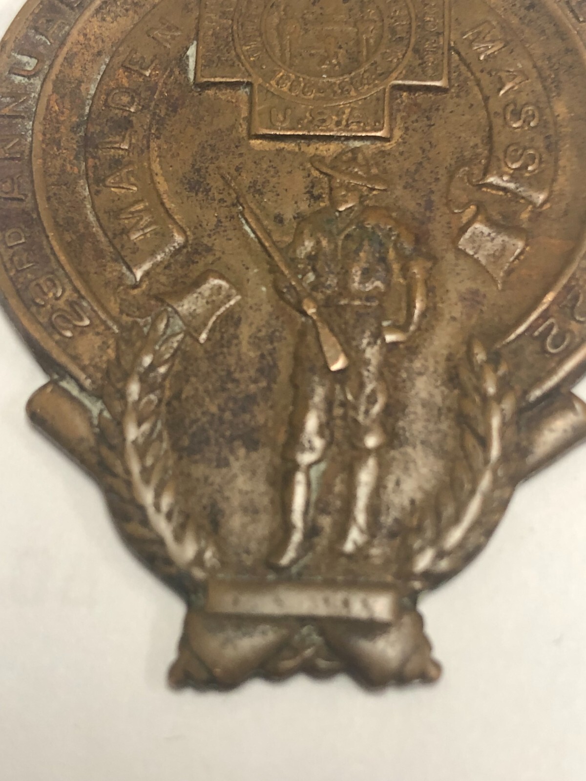 VERY RARE 23rd ANNUAL CONVENTION SPANISH WAR VETERANS MALDEN MASS 1922 MEDAL