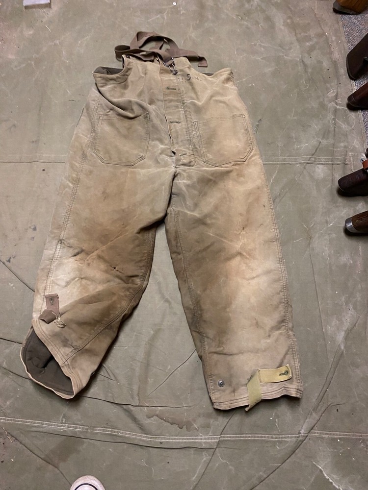 ORIGINAL WWII US NAVY COLD WEATHER WINTER OVERALLS COVERALLS BIBS-MEDIUM