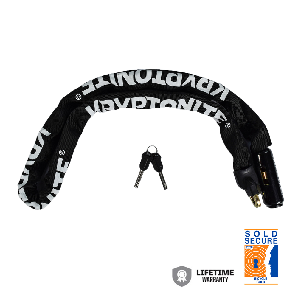 Kryptonite Keeper Integrated Chain Lock 47"'120cm x7mm flexible Compact Security