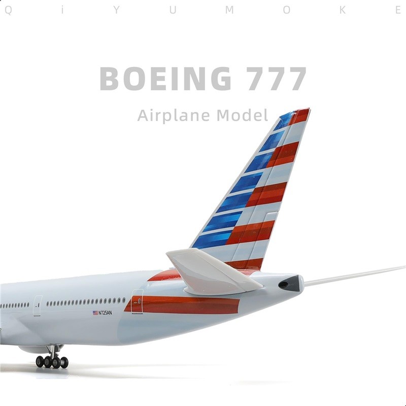 Boeing 777-300ER American Airlines 1/130 Scale Diecast Model Plane 47CM Display