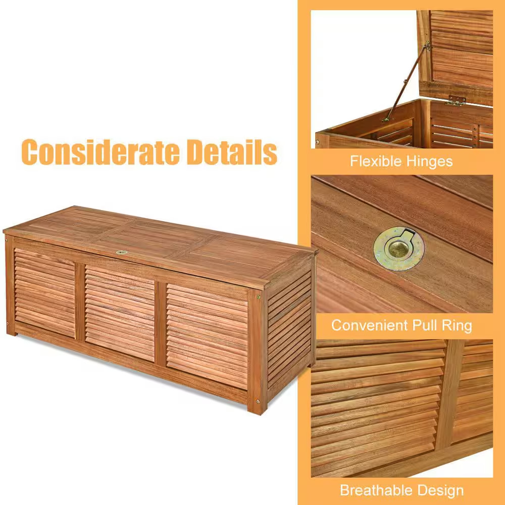47-Gal. Deck Storage Bench Box Organization in Nature