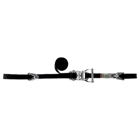 Lift-All 6A105 Tie Down Strap, Wire-Hook, Black