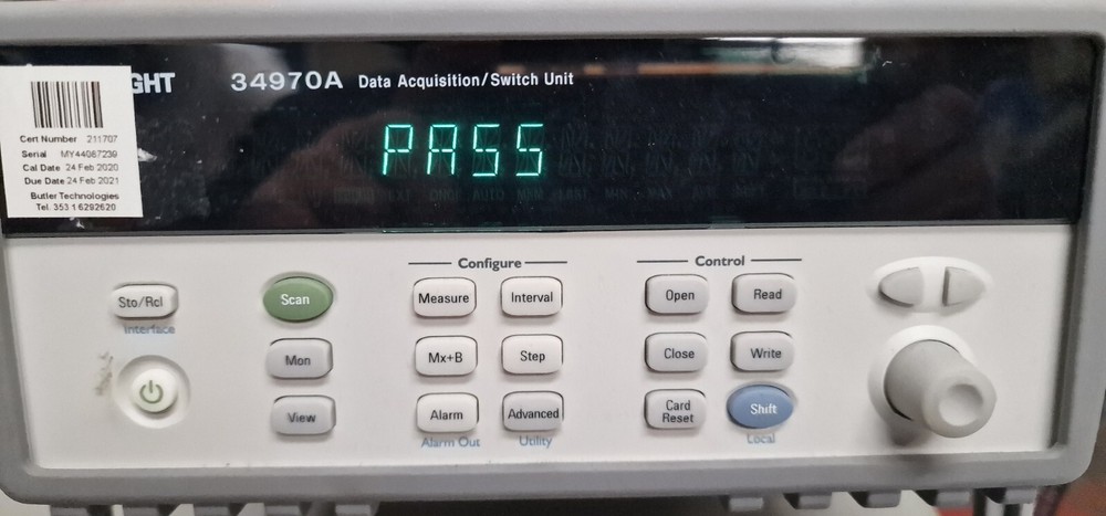 Agilent - Keysight 34970A data acquisition switch unit with Channel Module 34901