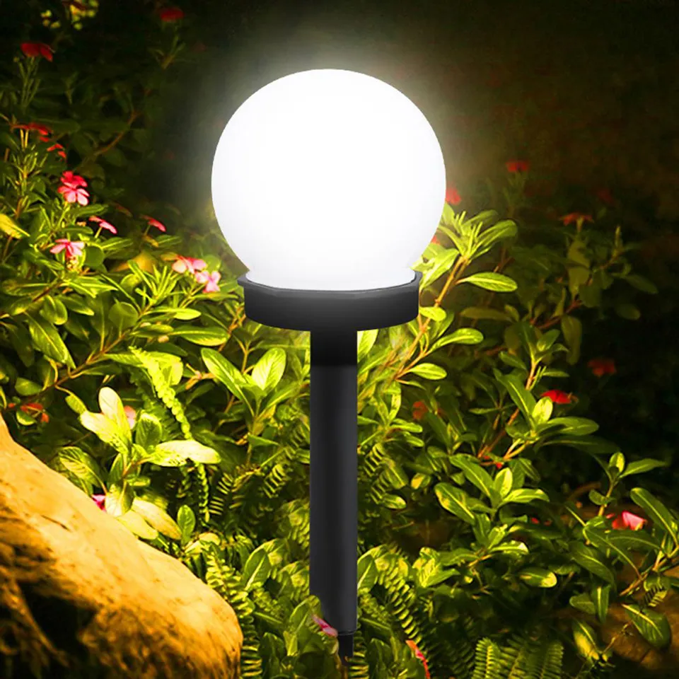 Drip Depot White Globe Solar Light