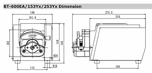 Lab Variable Speed Peristaltic Liquid Pump Reversible Dispense Low Pressure