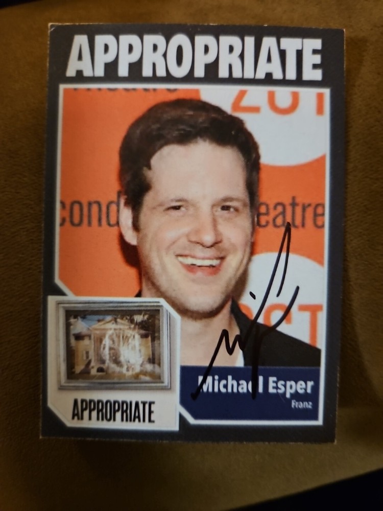 Michael Esper Custom Signed Card From the Broadway Hit Appropriate